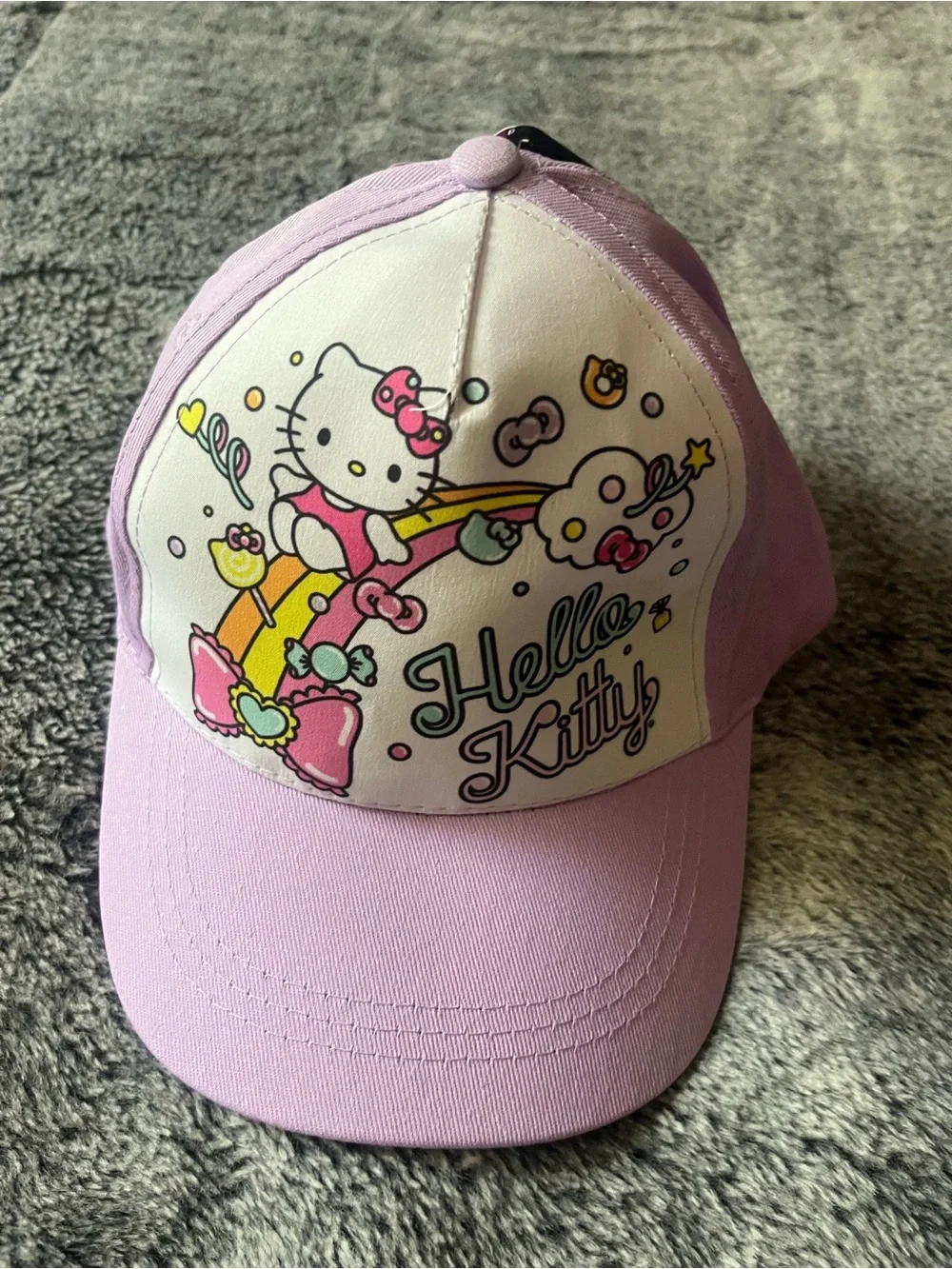 Hello Kitty Pastel Pink Graphic Baseball Cap